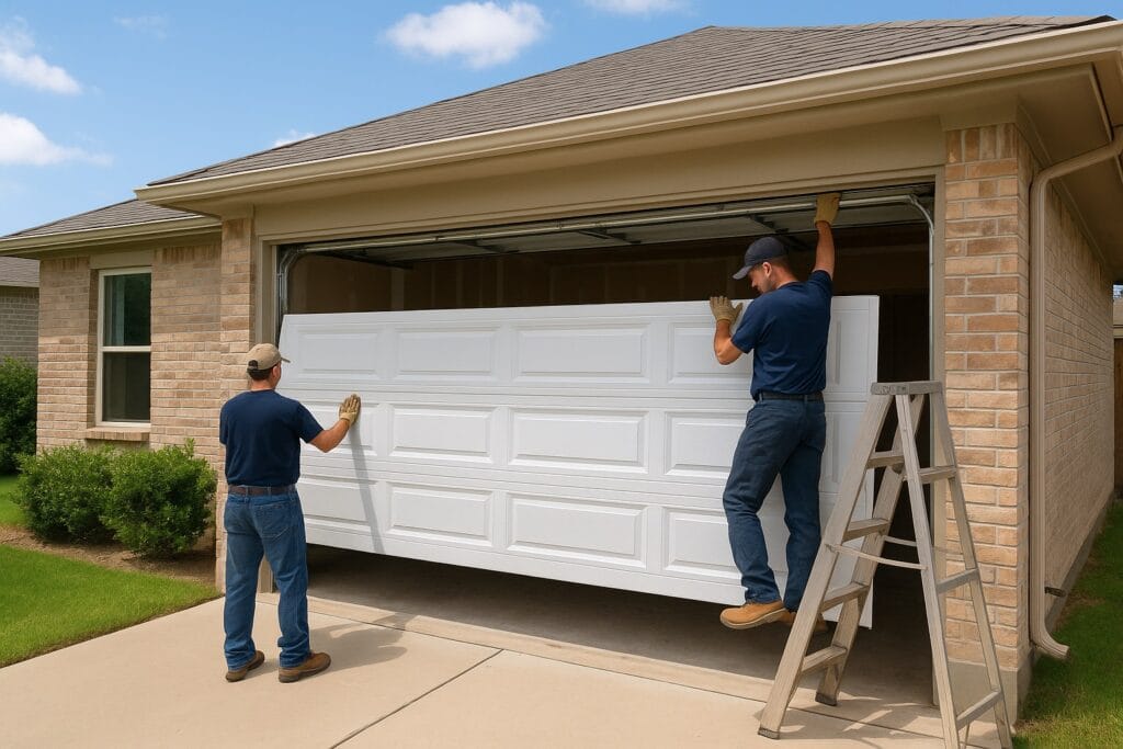 How Insulated Garage Doors May Lower Your Home Insurance Rates in Texas 3 garage door installation under a good weather