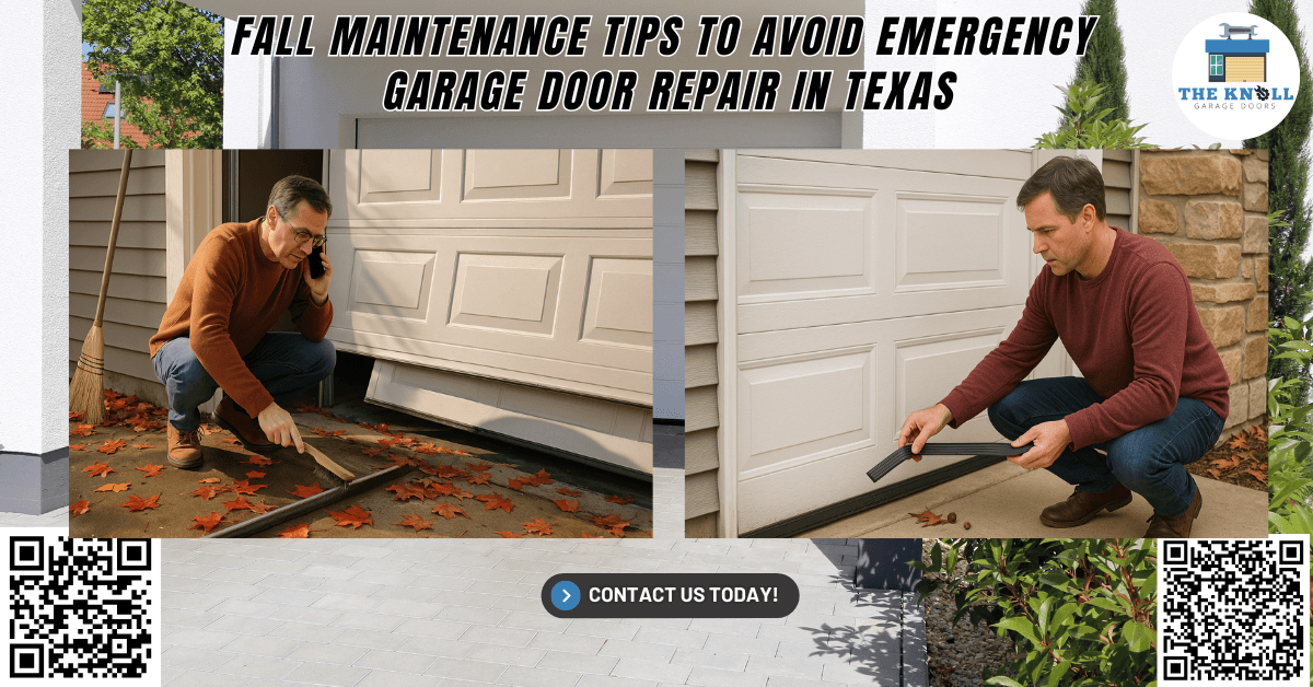 Tips & Guides 26 Fall Maintenance Tips to Avoid Emergency Garage Door Repair in Texas - The Knoll Garage Doors
