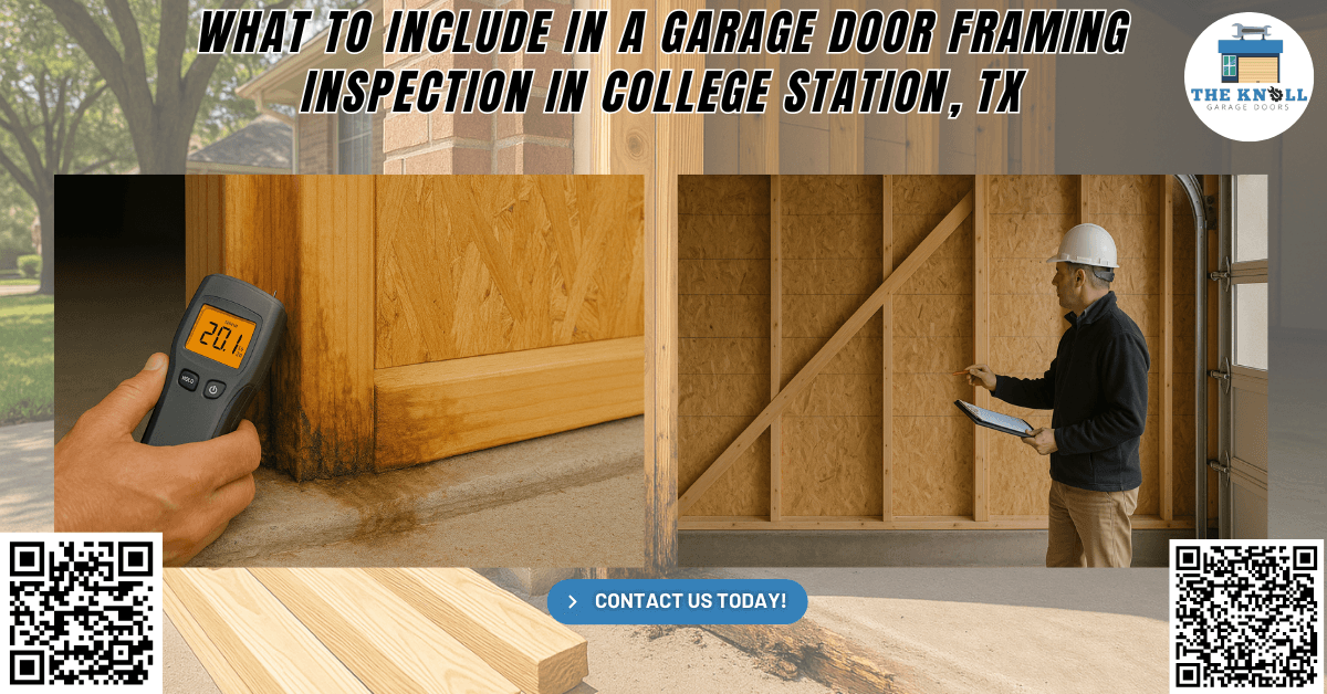 Tips & Guides 8 What to Include in a Garage Door Framing Inspection in College Station, TX - The Knoll Garage Doors